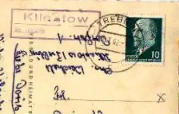 14959 Kligstow Landpoststempel Posthilfsstellenstempel o 31.7.1962