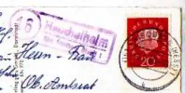 61203 Heuchelheim Landpoststempel Posthilfsstellenstempel o 9.5.1960