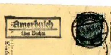 49424 Amerbusch, Landpoststempel Posthilfsstellenstempel o 26.3.1934