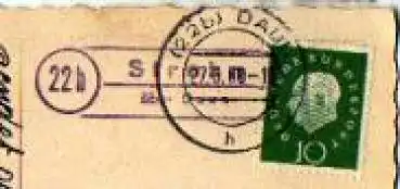 54558 Strohn, Landpoststempel, Posthilfsstellenstempel o 27.6.1960