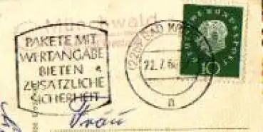 55595 Münchwald Haus Hindenburg Landpoststempel o 22.7.1960
