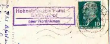 99786 Hohnsteinsche Forst-Senhienhof Landpoststempel Posthilfsstellenstempel o 4.6.1965