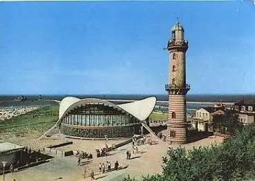 Warnemünde Konsum-Gaststätte "Teepott" Leuchtturm * ca. 1970