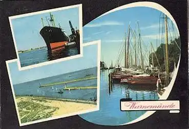Warnemünde Mehrbildkarte Leuchtturm o ca. 1965