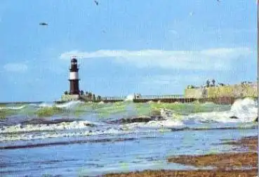 Warnemünde Mole Leuchtturm *ca. 1975