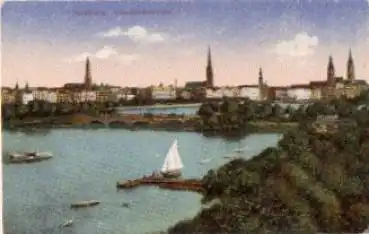 Hamburg Lombardsbrücke * ca. 1910
