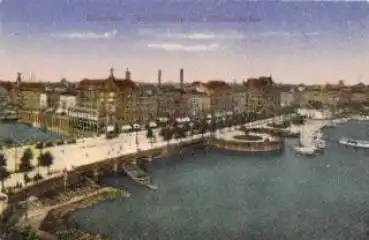 Hamburg Jugfernstieg mit Alsterarkaden * ca. 1910