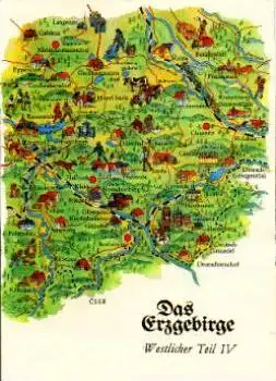 Alfred Hoppe 8090 Erzgebirge Westlicher Teil IV Künstlerkarte  o ca. 1981
