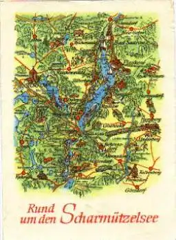 15859 Scharmützelsee, Rund um den ... Künstlerkarte Alfred Hoppe,  o ca. 1979