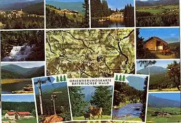 94234 Bayerischer Wald, Landkarten AK  * ca. 1970