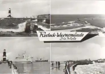 Rostock-Warnemünde Mole Leuchtturm o 09.3.1980