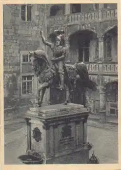 Stuttgart Denkmal des Grafen Eberhards im Bart gebr. ca. 1950