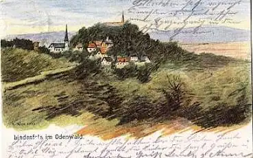 64678 Lindenfels Künstlerkarte R. Nick o 12.8.1903
