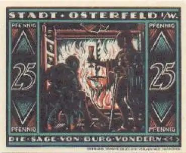 Osterfeld Oberhausen Städtenotgeld 25 Pfennige Nr. 1 1921
