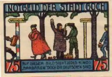 47574 Goch Städtenotgeld 75 Pfennige Nr. 6 1922