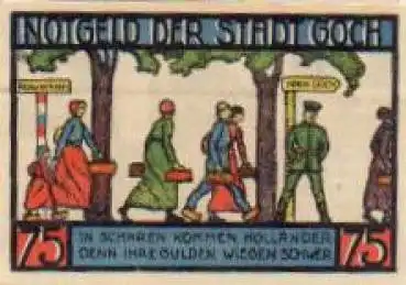 47574 Goch Städtenotgeld 75 Pfennige Nr. 4 1922