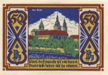 Osnabrück Städtenotgeld Wert 50 Pfennige Dom 1921