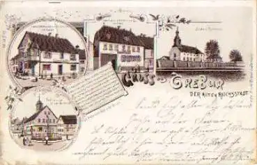 65468 Greburg Gasthaus Litho o21.5.1898