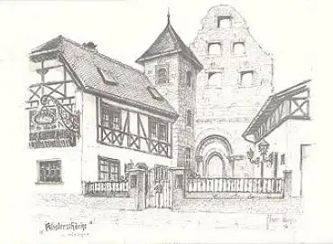 67317 Höningen Klosterschänke Künstlerkarte Zörner *ca.  1978