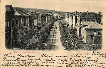 Erfurt Steigerstrasse Prägekarte o 26.4.1903