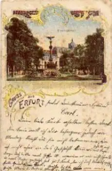 Erfurt Hirschgarten Litho o 6.5.1904