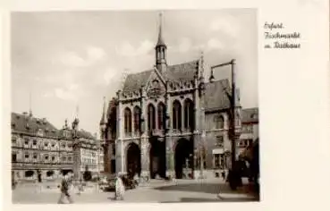 Erfurt Fischmarkt und Rathaus * ca. 1950