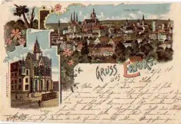 Erfurt Litho Straßenbahn o 6.2.1901