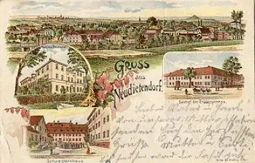 99192 Neudietendorf Gasthof der Brüdergemeine Litho o 19.2.1903