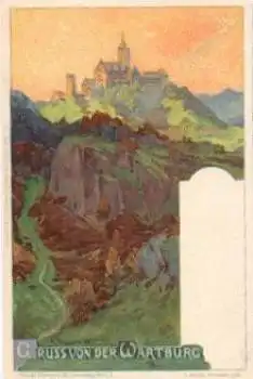 99817 Wartburg Eisenach Künstlerkarte A. Stagura * ca. 1900