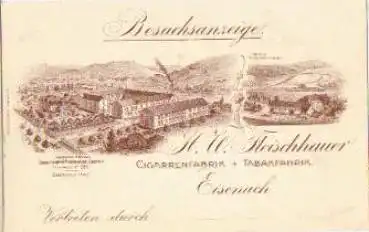 99817 Eisenach Cigarrenfabrik H. W. Fleischmann Litho * ca. 1900