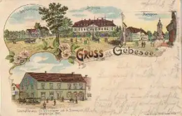 99189 Gebesee Schützenhaus Litho o 31.5.1899