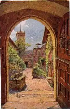 99817 Wartburg Eisenach Eingang zur Burg Künstlerkarte Hertenfeld,  * ca.1910