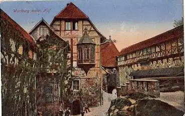 99817 Wartburg Eisenach Erster Hof Künstlerkarte o 31.7.1921