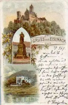 Eisenach Wartburg Farblitho, o 28.1.1897