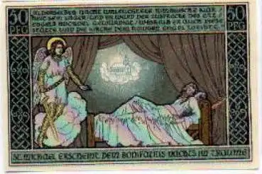 99885 Ohrdruf Städtenotgeld Wert 50 Pfennige St. Michael erscheint Bonifatius 1921
