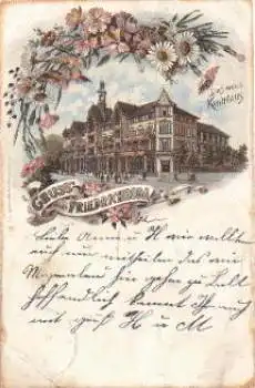 99894 Friedrichsroda Kurhaus Litho gebr. ca. 1900