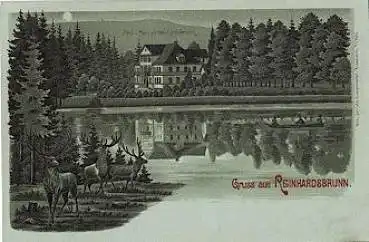 99894 Reinhardsbrunn Litho  Mondscheinkarte * ca. 1900