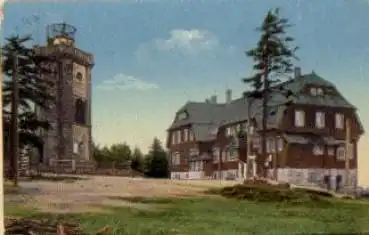 08309 Auersberg Unterkunftshaus Aussichtsturm o 27.4.1928