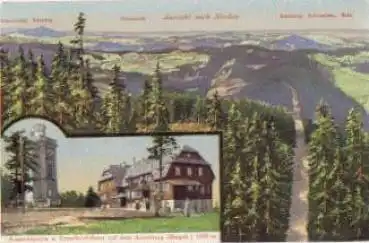 08309 Auersberg Aussichtsturm mit Unterkunftshaus gebr. 1922