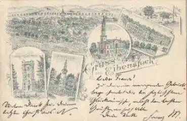 08309 Eibenstock Bürger Schule Litho o 8.8.1897