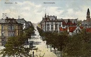 Zwickau Bahnhofstrasse o 13.3.1913