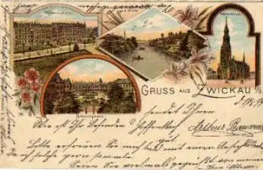 Zwickau Sachsen Litho o 15.5.1899