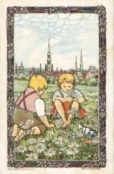 Zwickau Margaretentag Künstlerkarte G. M. Lippold 13.5.1911