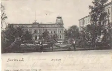 Zwickau Albertplatz gebr. ca. 1900