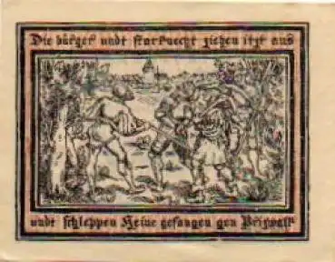 16928 Pritzwalk Städtenotgeld Räuber Heine wird festgenommen * 1922