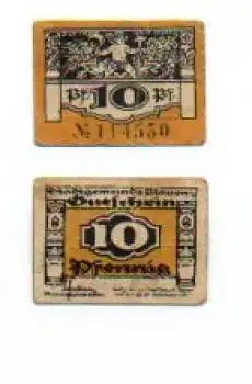 08523 Plauen Städtenotgeld 10 Pfennige 1921