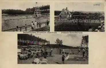 08529 Plauen Haselbrunn Freibad Stadion o 17.7.1929