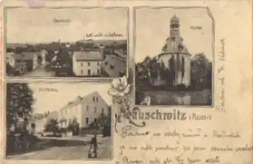 08525 Kauschwitz Dorfplatz Kirche o 1905