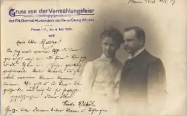 Plauen Vermählungsfeier Hochzeit o 1.7.1903