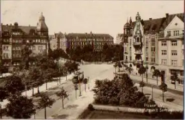 Plauen Vogtland Dittrichsplatz mit Seminar o 23.6.1926